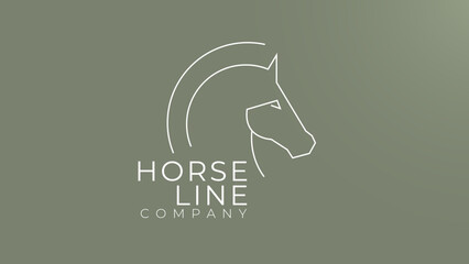 Logo caballo linea simple elegante © Bpp_Design