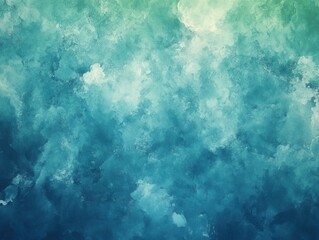 Fototapeta premium Abstract blue and green watercolor painting with a dreamy and serene mood perfect for backgrounds and artistic projects that require a calming touch