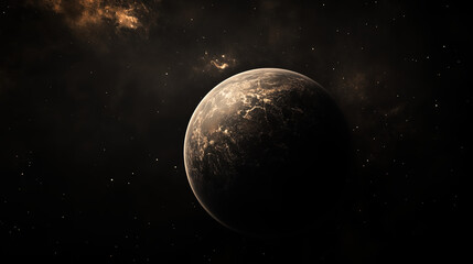 Fototapeta premium Alien Planet in Deep Space: A Cosmic Wonder of the Universe