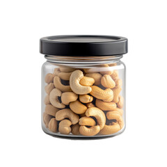 Glass Jar Filled with Cashews