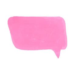 pink speech bubble