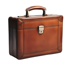 Elegant Brown Leather Briefcase Professional Vintage Design Portfolio