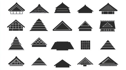 Roof Architecture Silhouette, Background Graphics, Design
