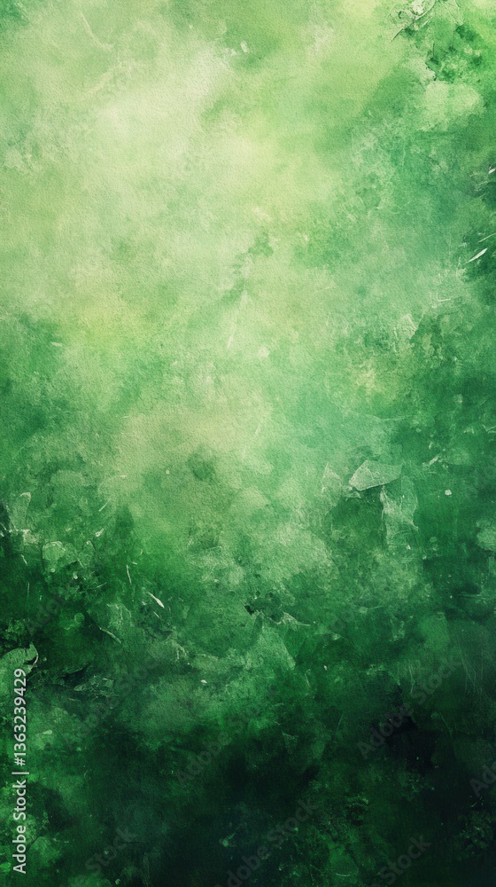 Aufkleber emerald green watercolor texture background with gradient effect for artistic design and creative pr