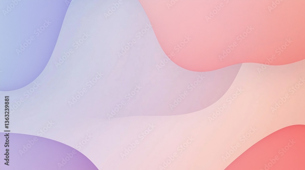 Aufkleber minimalistic background with soft gradients of pastel colors and abstract shapes. 2