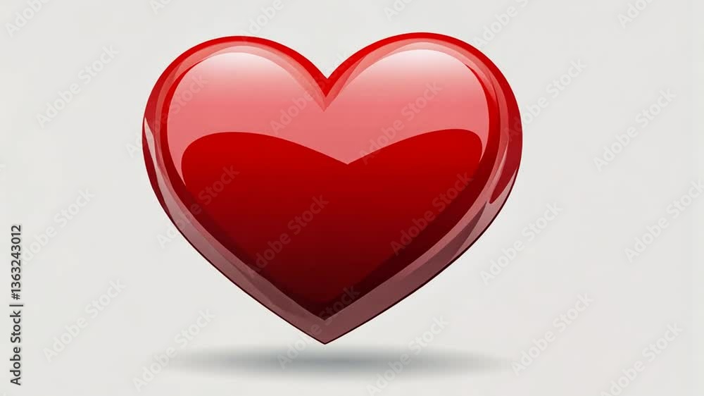 Poster red heart icon vector in modern design for various uses generative ai