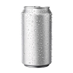 Refreshing Cold Aluminum Can with Condensation