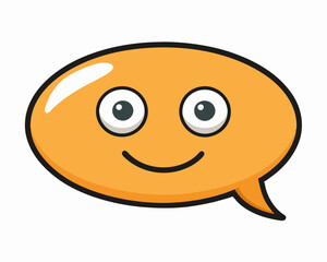 Chat bubble vector icon, speech message symbol for online communication and social networking