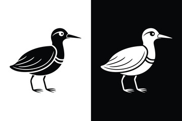 Bird icon on White Background Vector Art Illustration on white background.