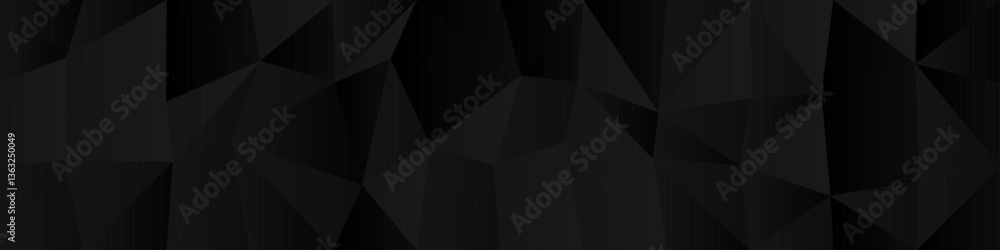 Poster geometric chaos theme with dark polygonal abstract 3d background for modern design.