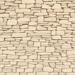 Obraz premium Stone wall. Light brown rock texture. Stone grunge backdrop. Rocky texture background with copy space for design. Web banner. Wide. Panoramic.