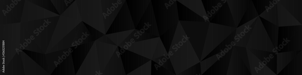 Poster abstract geometric chaos with dark polygonal pattern for modern design and backgrounds.