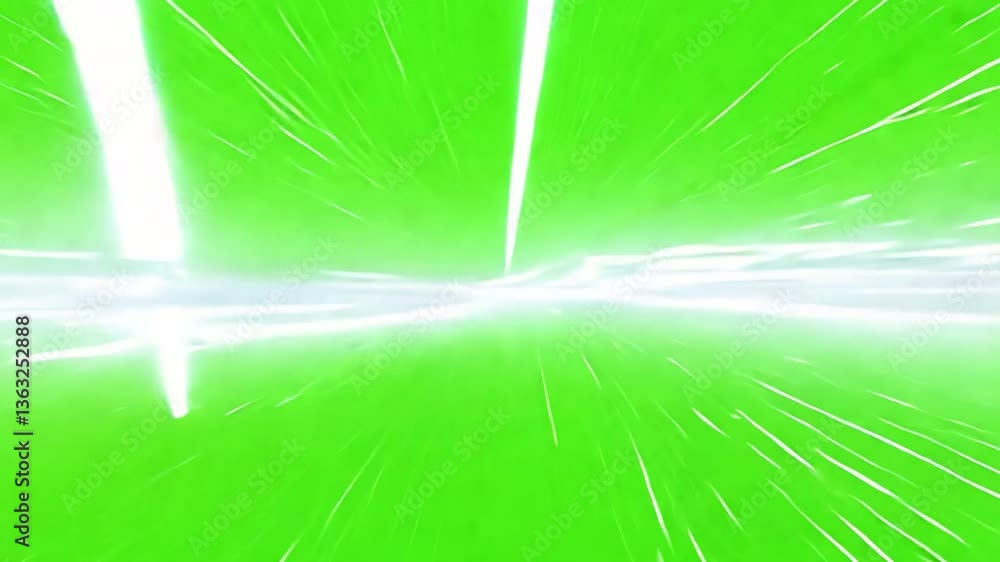 Poster abstract green tunnel: a mesmerizing journey through a vibrant green tunnel, showcasing dynamic line