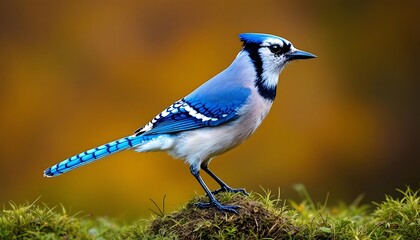 blue jay perched on branch, blue jay png background