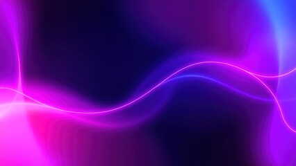 Fototapeta premium Dark blue violet purple magenta pink burgundy red abstract background. Banner. Color gradient, ombre. Wave, fluid. Bright light wavy line, spot. Neon, glow, flash, shine. Template. Rough, grain, noise