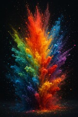 Colorful Powder Explosion Mobile Wallpaper