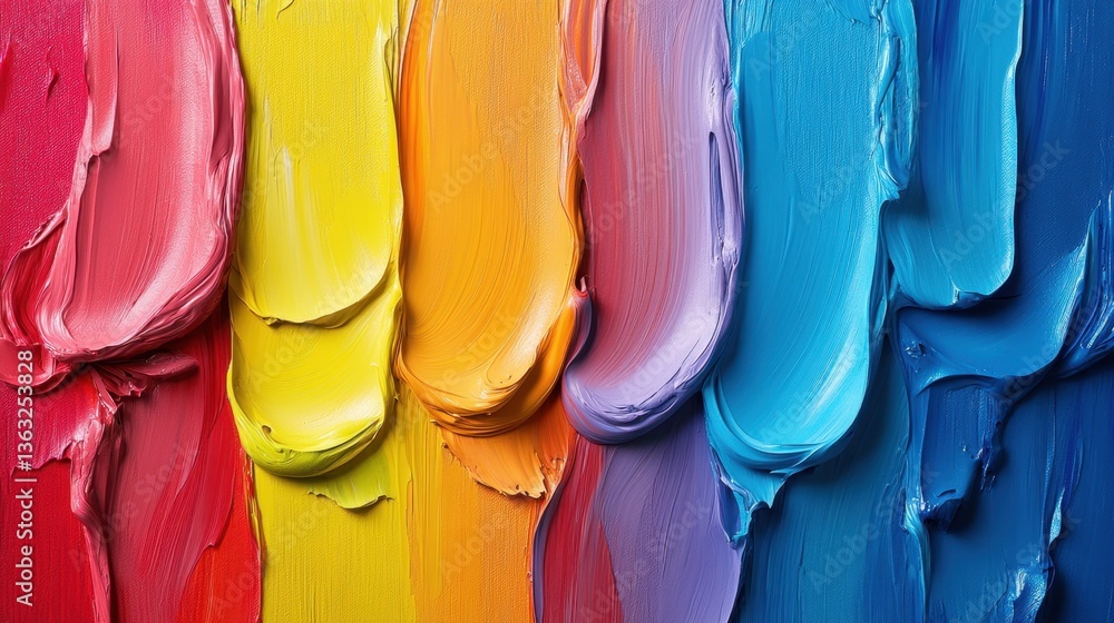 Poster vivid strokes of color a symphony of texture and light in abstract expressionist style contemporary 