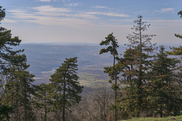 Panoramic view of Avala mountain in Belgrade, Serbia
