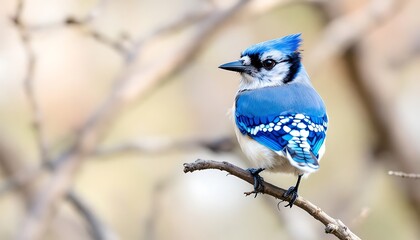 blue jay perched on branch, blue jay png background