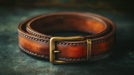 Handmade Leather Belt with Metal Buckle