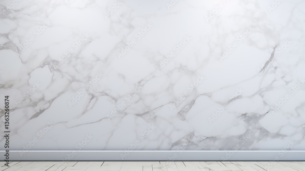 Aufkleber abstract beige background with a realistic rectangular podium pedestal on a white marble circle back