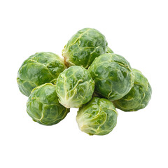 Fototapeta premium Fresh and vibrant Brussels sprouts with glossy texture showcasing their firm green heads Perfect for healthy eating and farm fresh concepts