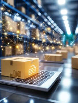 Supply Chain Traceability and Logistics - Efficient global trade, real-time tracking, secure data, improved transparency, and reduced risk, symbolizing modern supply chain management