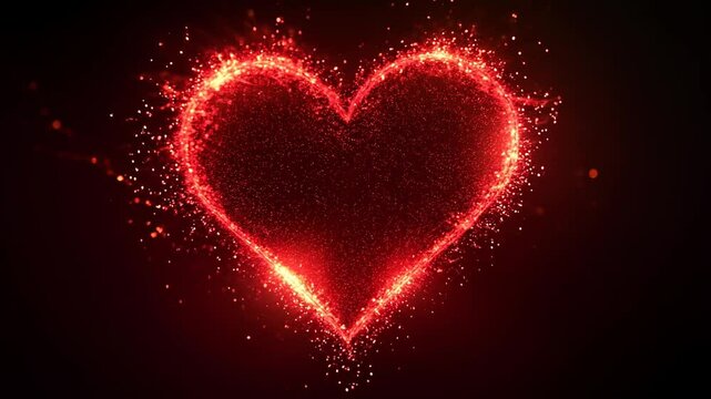 Coraz&oacute;n de Part&iacute;culas Brillantes &ndash; Animaci&oacute;n Rom&aacute;ntica y M&aacute;gica