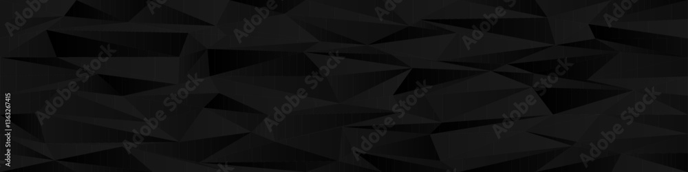 Poster abstract geometric dark pattern design with polygonal shapes for background or presentation.