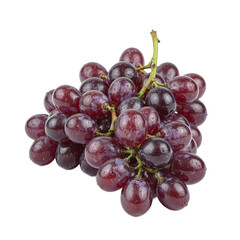 Fototapeta premium Juicy and luscious purple grapes glisten with elegance meticulously curated and set against a clean white backdrop