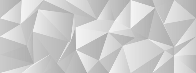 Fototapeta premium Geometric abstract background with polygonal shapes in monochrome design for contemporary art and minimalist aesthetics.