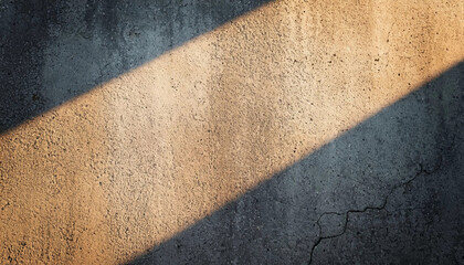 Close up cement texture with golden evening sunlight