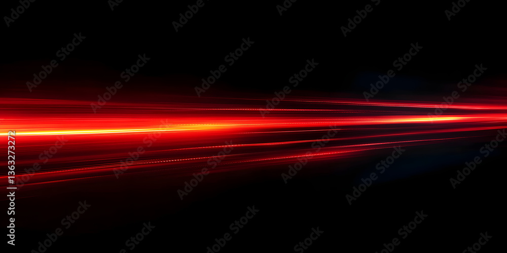 Canvas Prints striking red light streak on a deep dark background vividly symbolizes the concept of fast movement 