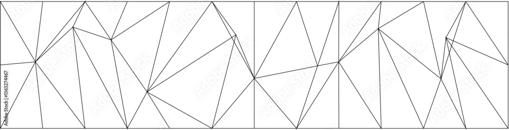 Poster geometric abstract design with irregular triangles and lines for modern art inspirations.