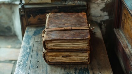 Ancient Leather-Bound Books