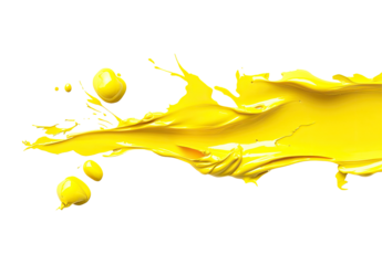 Yellow liquid splash art