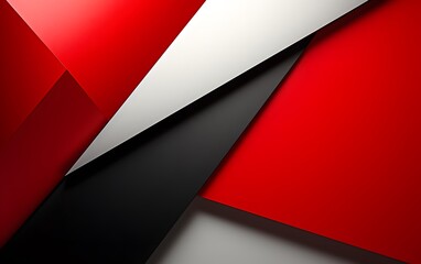 Abstract Red White and Black Geometric Design for Modern Backgrounds