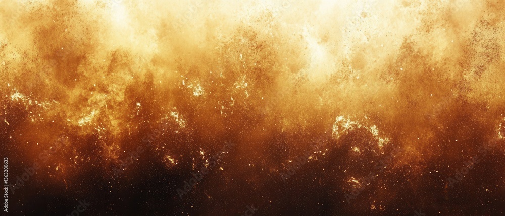 Aufkleber abstract golden nebula background with glittering dust and light effect for luxury design and cosmic