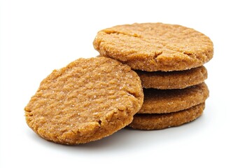 Crispy Ginger Delights: A Healthy Snack Featuring Organic Spices on a Bright Background