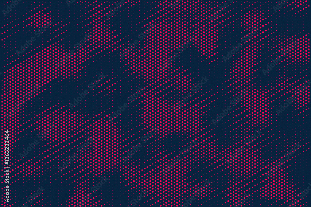 Aufkleber Triangular Halftone Texture Retro wave Vector Geometric Technology Abstract Background. Half Tone Triangles Retro Burgundy Red Pattern. Minimal 80s Style Dynamic Tech Structure Wallpaper	