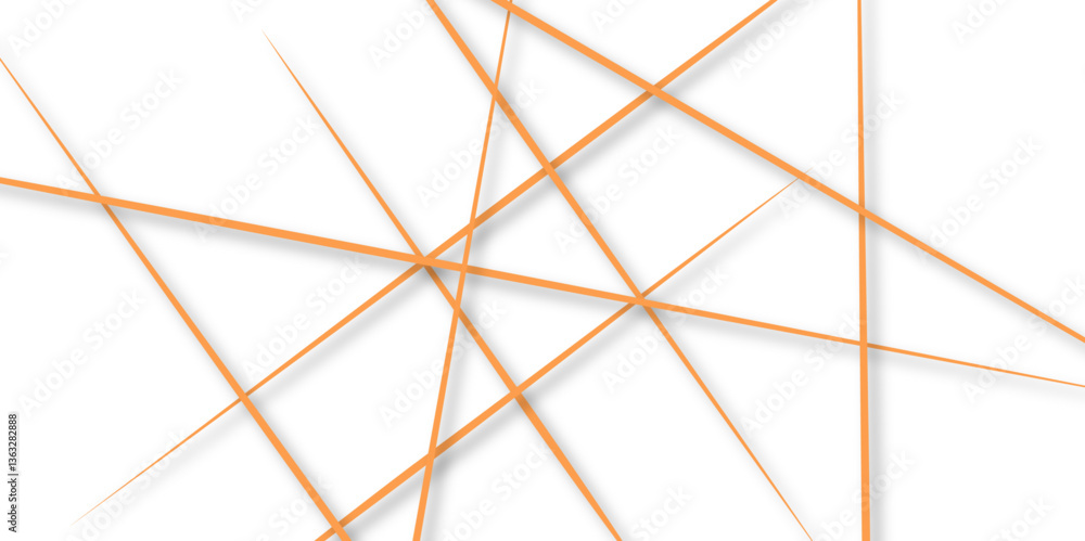 Poster modern golden lines on white background. abstract luxury golden geometric random chaotic lines. geom