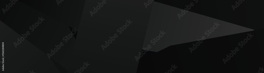Poster abstract dark geometric shapes with subtle light and shadow play in black and gray.