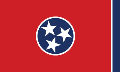Tennessee Flag Vector Clipart Illustration - High-Quality Digital Artwork of the Iconic State Flag of Tennessee, Perfect for Graphic Design, Prints, and Merchandise