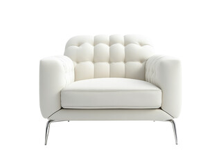Isolated Elegant White Armchair