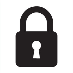 Lock Icon black silhouette
