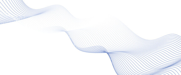 Abstract waves, flowing lines transparent layers, dynamic motion. Blue minimal round lines abstract background. Thin line wavy abstract vector background. Curve wave seamless pattern