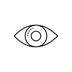 Obraz premium Minimalist Eye Icon Line Vector