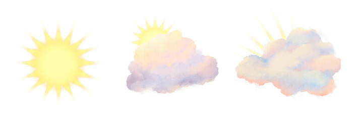 Sunshine and clouds create a serene atmosphere during a bright day in spring