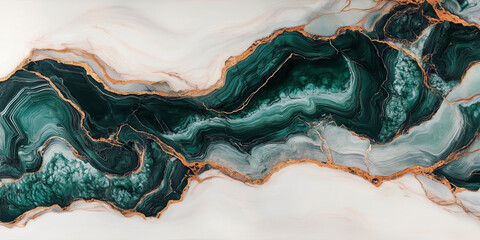 Striking green and white marble texture with vivid copper veining and rich mineral patterns, perfect for luxury design, modern branding, interior surfaces, and premium backgrounds