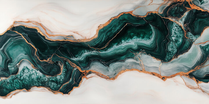 Striking green and white marble texture with vivid copper veining and rich mineral patterns, perfect for luxury design, modern branding, interior surfaces, and premium backgrounds